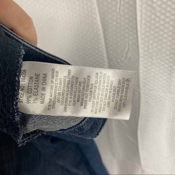 Men's Sportcraft Size 13 W 32 L 36 Dark Wash Blue Crop Denim Pant Jeans - Picture 5 of 12